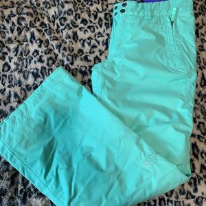Mint green NF snow pants